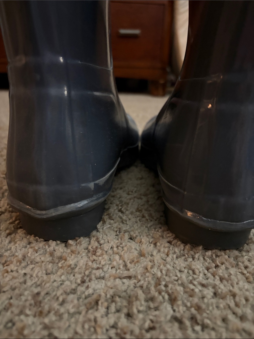 Hunter Tall Gloss Rain Boots in Gray - Picture 5 of 8